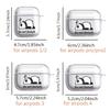Чехол для Airpods 3 Pro2 1 4 Pro Pro3 2 Прозрачный Чехол для Наушников Мультяшные Животные