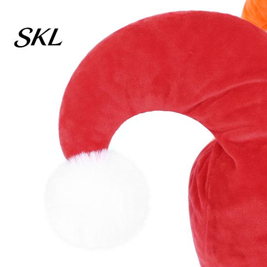 Adult And Child Party Costume Flannel Clown Hat with Red Nose for Halloween & Party, Plush Soft Breathable Circus Three Color Blocked Headwear