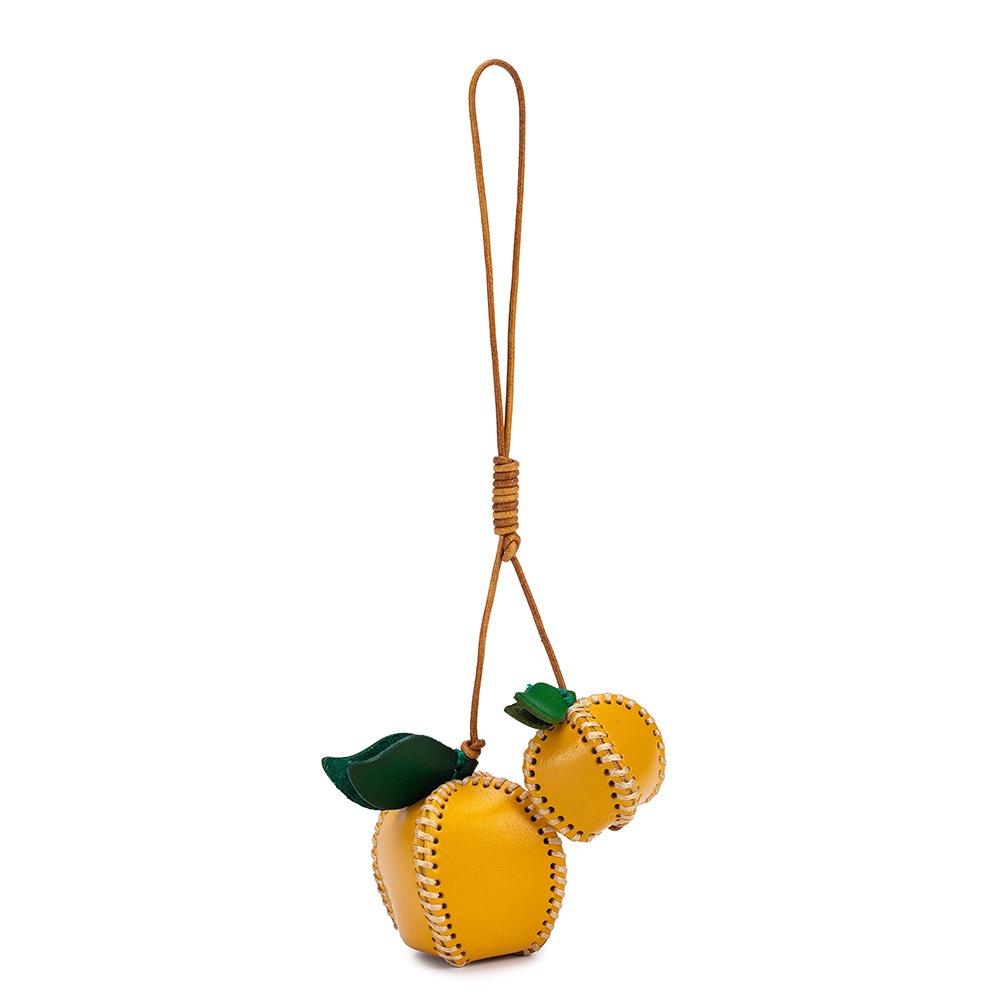 Strawberry Fruit Pendant Pear Bag Pendant Cute Leather Keychain  Women
