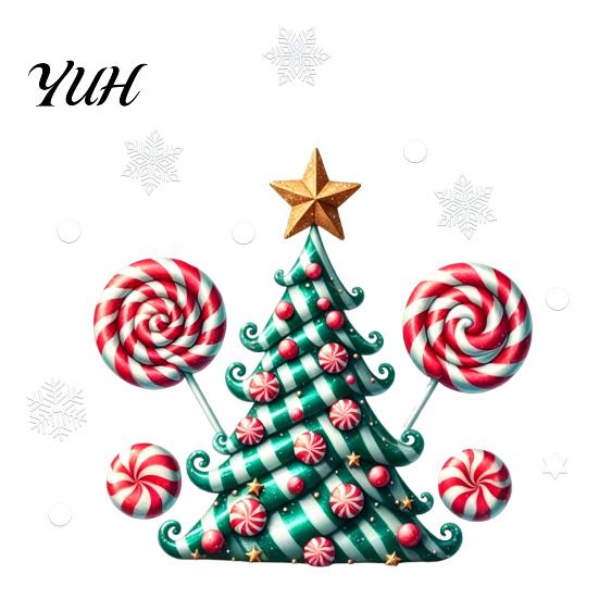 Snowflake Polka Dot Glass Clings Candy Christmas Tree Window Static Sticker, Waterproof PVC Removable Colorful Patterned Decals Clings, Decorative