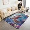 Ocean Themed Living Room Rugs for Bedroom Area Rug Octopus Decor Carpet for Boys Girls Teens Tentacles Indoor Floor Mat Black
