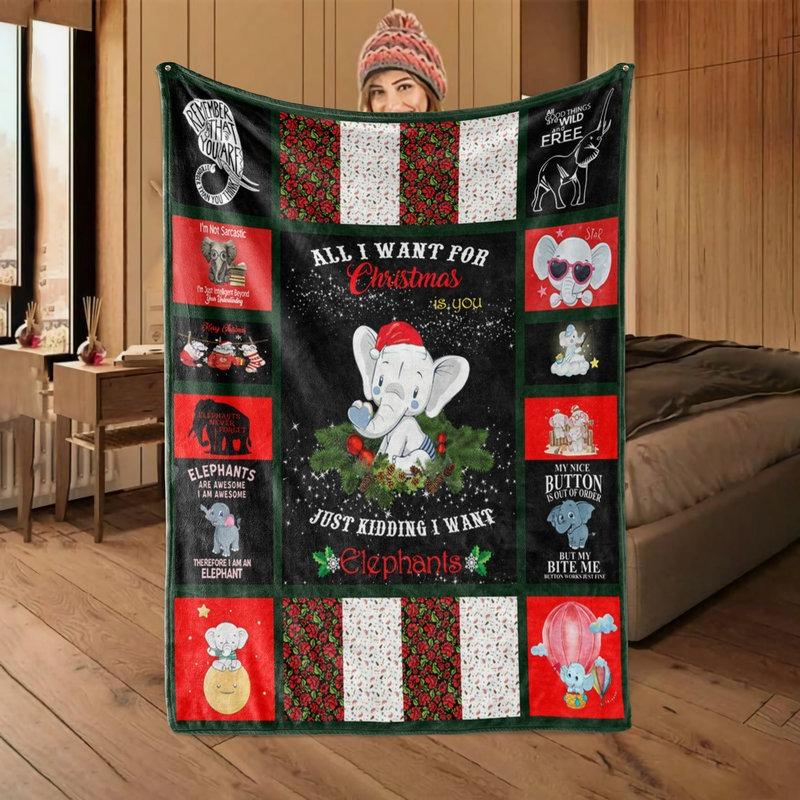 Christmas cartoon pattern digitalprinted polyester Bedroom velvet flannel soft sofa cover blanket Fleece soft sofa cover