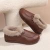Женские новые осенне-зимние мягкие кожаные и бархатные теплые маленькие кожаные туфли простые неглубокие шапочки-бини хлопковые туфли