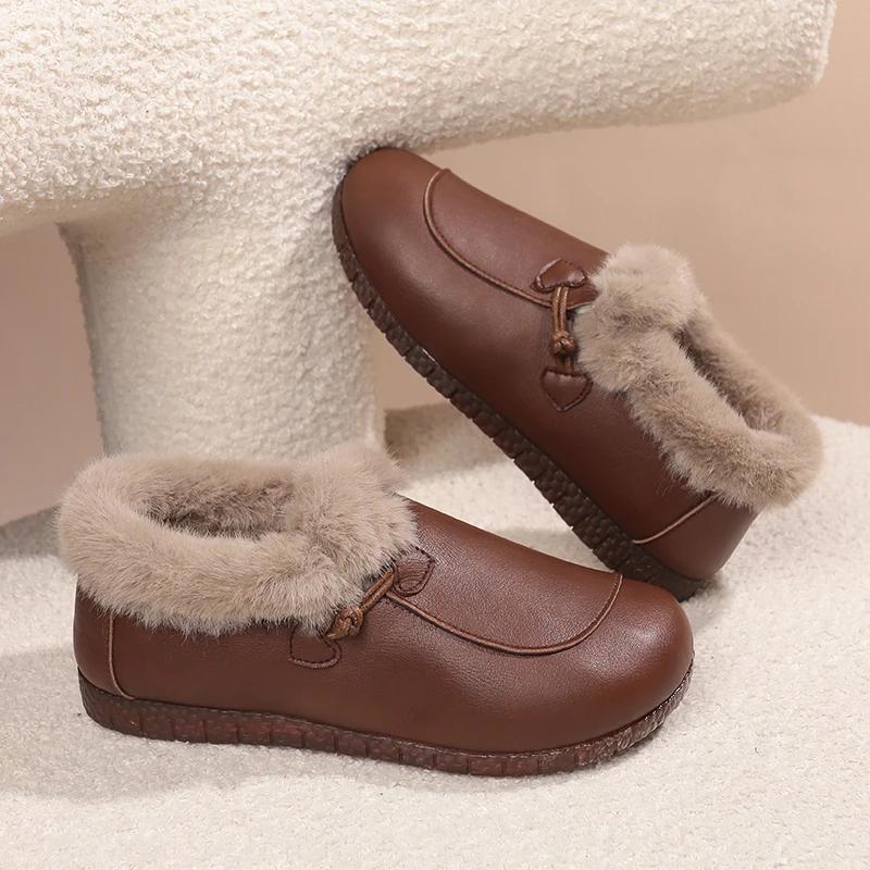 Женские новые осенне-зимние мягкие кожаные и бархатные теплые маленькие кожаные туфли простые неглубокие шапочки-бини хлопковые туфли