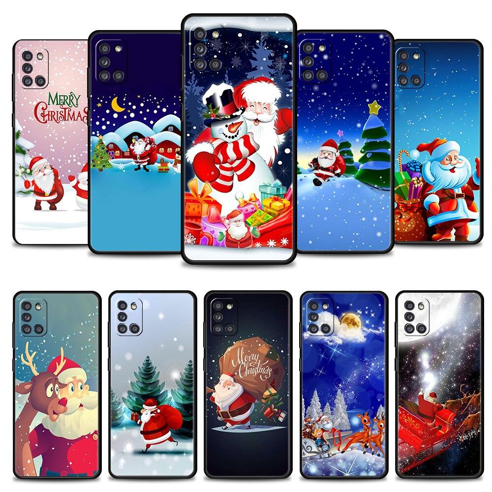 Чехол для телефона Samsung Galaxy A52s A73 A72 A53 A33 A32 A22 A13 A02s A21s A12 A31 A91 A51 A71 A41 A23 A11 Capa Christmas Santa