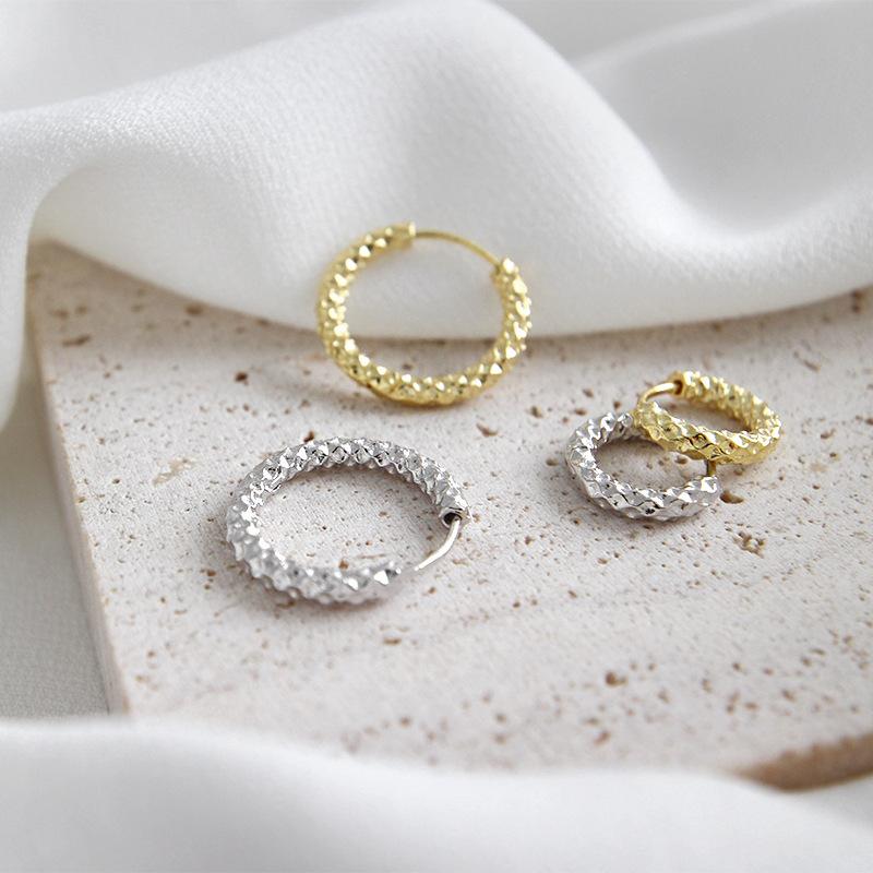 Fashion 925 Silver Earrings Jewelry Luxury 925 Sterling Silver 18K Gold Plated Hoop Earrings Jewelry for Women