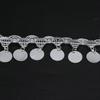 Belly Dance Tassel Belt Round Coin Hip Scarf National Clothes Supplies Accessories 10 Yards(Silver)