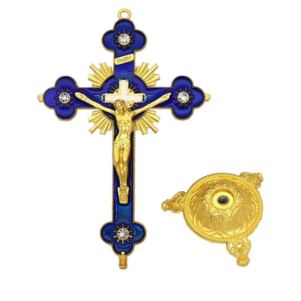 Christian Catholic Cross Decoration Ornament Catholic Symbol Statue Crucifix Pendant Desktop Decoration