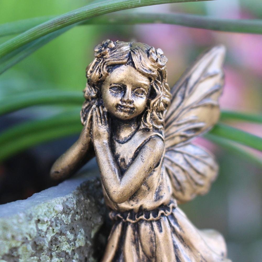 Имитация медного цветка Фея Статуэтка Набор Мультяшная Фея Подвесные Украшения Гостиная Спальня