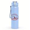 1PC Dark Red Gothic Band Grunge Print 750ml colorful plastic sports water bottle leakproof pop up lid with straw for outdoor work home use