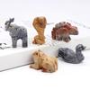 Мини-фигурка лягушки, украшение из натурального камня Шоушань, исцеляющий кристалл, статуэтка рыбы, динозавра, поделки для декора комнаты, стола