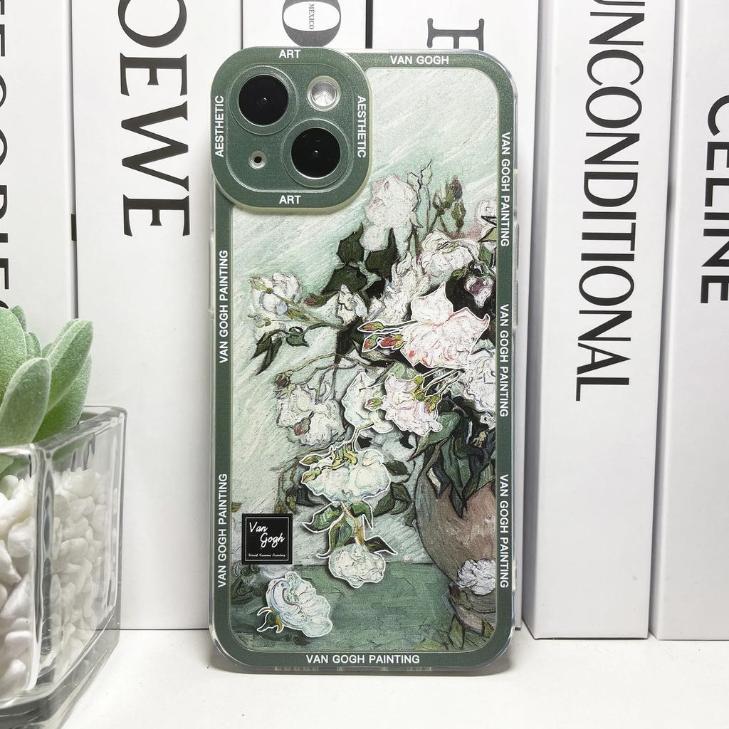 Эстетичный чехол для телефона с картинами Ван Гога для iPhone 16 15 14 13 12 11 Pro Max Mini XS X XR SE 8 7 Plus Подсолнухи Звездная ночь