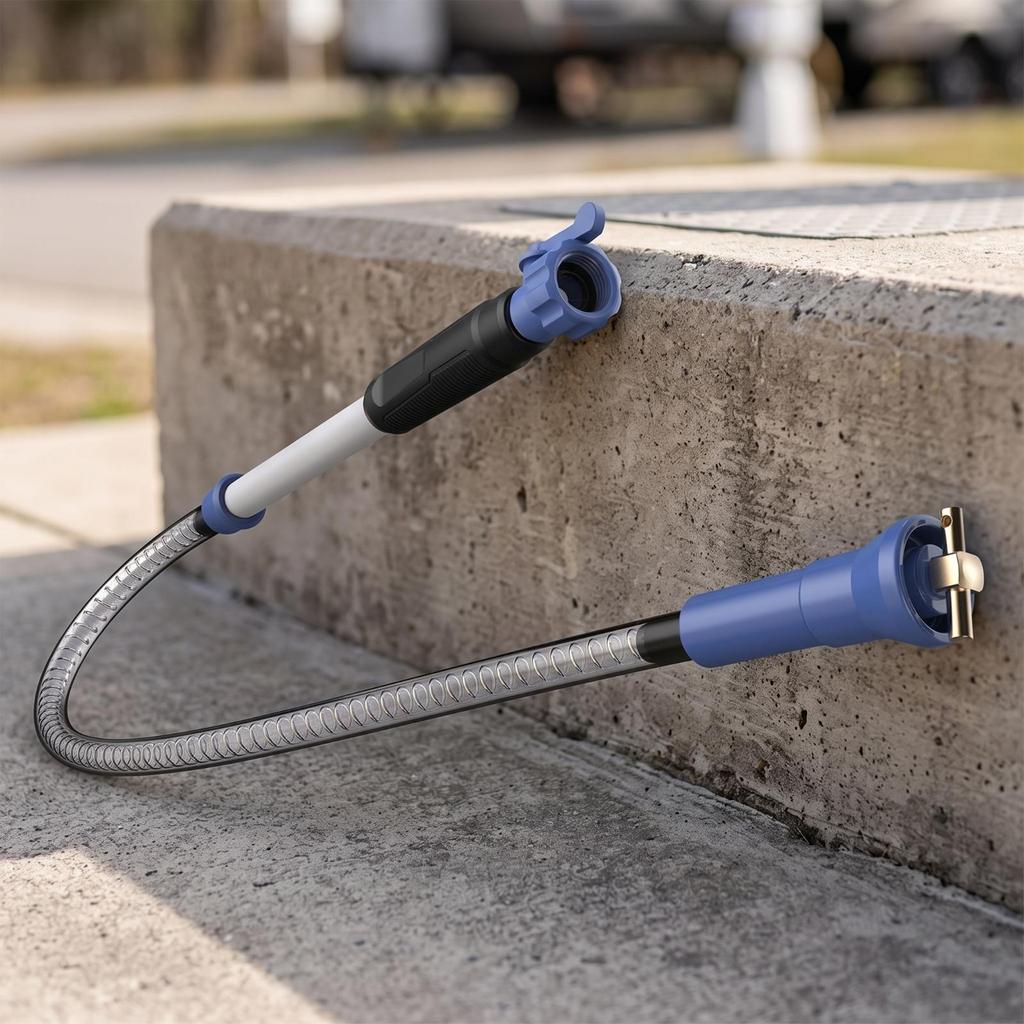 Cleaning Tool Universal Fit RV Tank for Travel-Day Cleanup