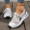 Mesh Breathable Thick Sole Casual Single Shoes for Women, New Summer Fashion, Outerwear, Lace Up Sneakers