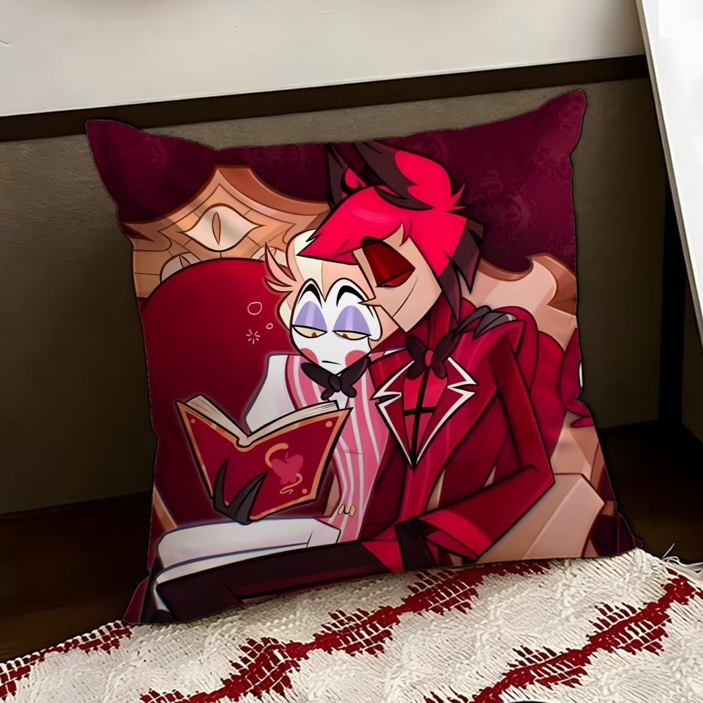 Подушка с принтом из аниме Hazbin Hotel, двусторонняя, мягкая, прочная, чехол для подушки, для дома, автомобиля, многоцелевое использование для ежедневного комфорта