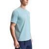 FILA Cycling Casual Solid Color Letter Short Sleeve T-Shirt Men Tops Stone-Blue A11M528108F-LB