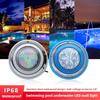 Stainless Steel Colorful Fountain Landscape Light Waterproof Underwater Spotlight LED Swimming Pool Wall Hanging Lamp