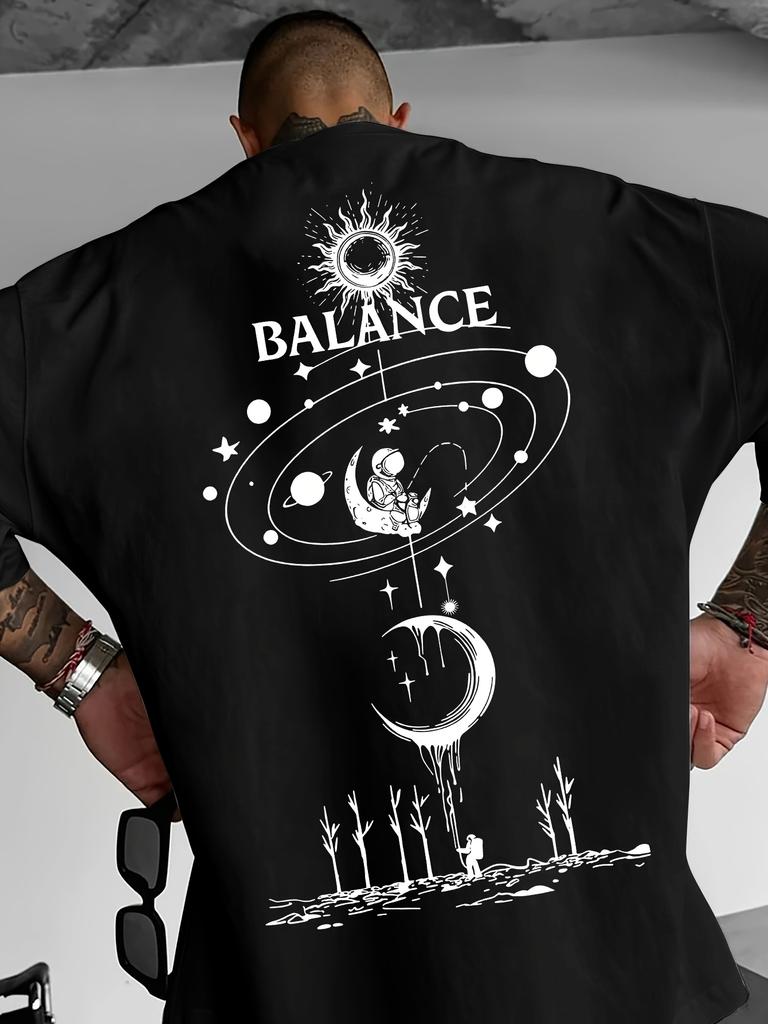 Star Pattern Printed Tshirt Trendy Street Style Fashionable Mens Clothing 100 Pure Cotton Suitable for Casual Outdoor Wear
