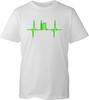Heartbeat Graphic Unisex T Shirt Black EKG Lifeline Printed Tee Casual Top
