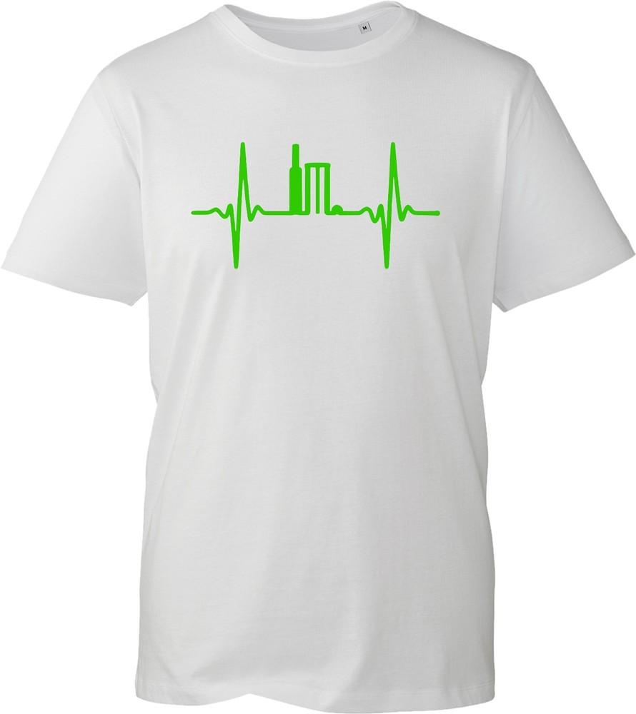 Heartbeat Graphic Unisex T Shirt Black EKG Lifeline Printed Tee Casual Top