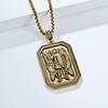 Vintage St. Michael's Angel Titanium Steel Necklace Men's Niche Personality Fashion Wear Sweater Chain Pendant