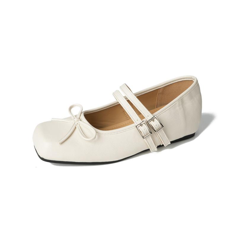 Women's One-strap Shoes with Insole Height Increase and Shallow Opening