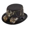 Heavy Metal Hat Dinner Hat Steampunk Top Hat for Men and Women Gothic Hat Belt Men's Cowboy Hat Rivet Cap Goggles Cowl Rivet Cap