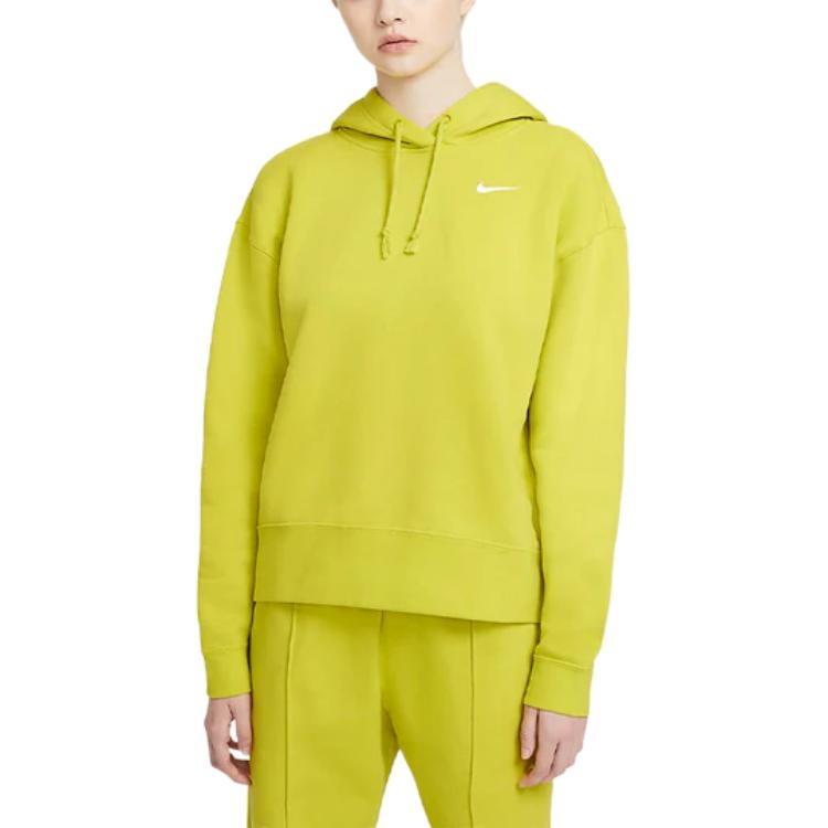(WMNS) Nike Sportswear Повседневная Спортивная с капюшоном С длинным рукавом Худи Желто-зеленый Лаймовый Женская CZ2590-344