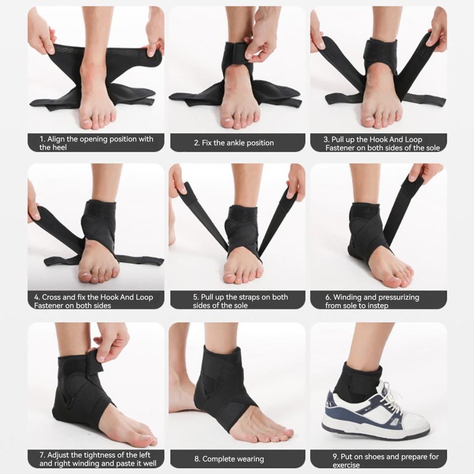 Цельный Регулируемый Посадка Поддержка Лодыжки Компрессионная Бандаж-Фиксатор Лодыжки Защита для Бега Футбола Баскетбола Вязаная Бандаж для Зала Ремешок на Лодыжку