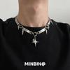 Ожерелье с заклепками Металл Панк-стиль Европейская и американская субкультура Горячая девушка Чокер-ожерелье Нишевый Минималистичный стиль Цепочка на ключицу Тренд
