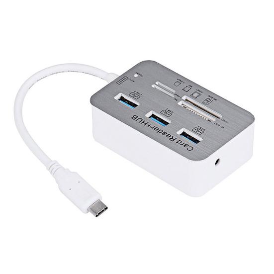 USB 3.0 концентратор для чтения карт памяти 7-в-1 MS SD M2 TF Multi-in-1 адаптер со скоростью передачи данных 5 Гбит/с Защита от перенапряжения для Windows