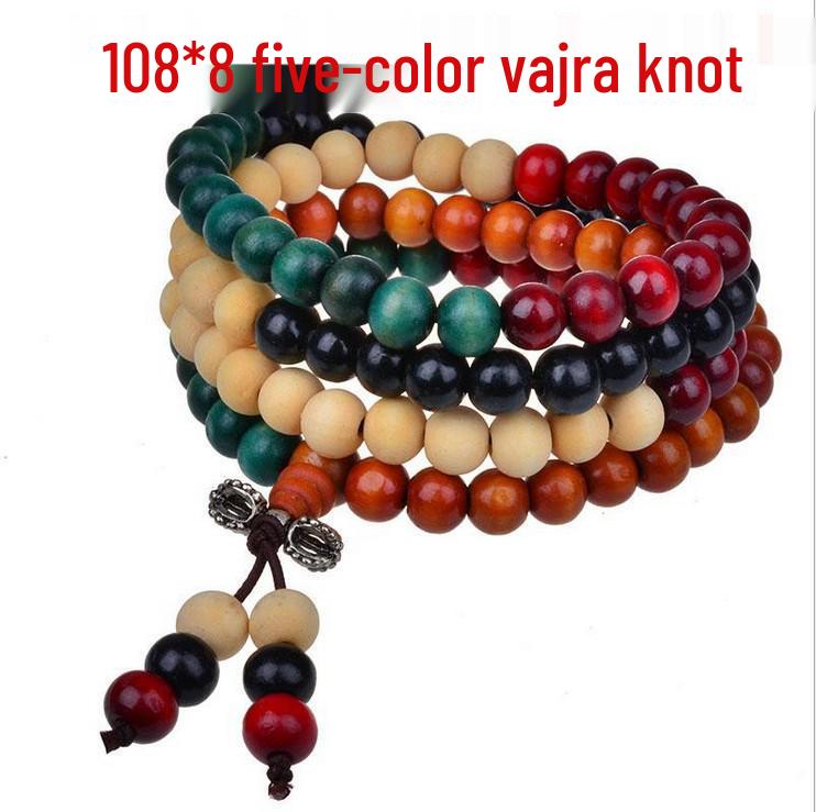 Браслет из 108 бусин сандалового дерева - Модный дизайн в три ряда для женщин