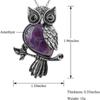 Подарки в виде совы, ожерелье с совой, целебные хрустальные камни, аметист, розовый кварц, кулон, ожерелье для женщин и мужчин