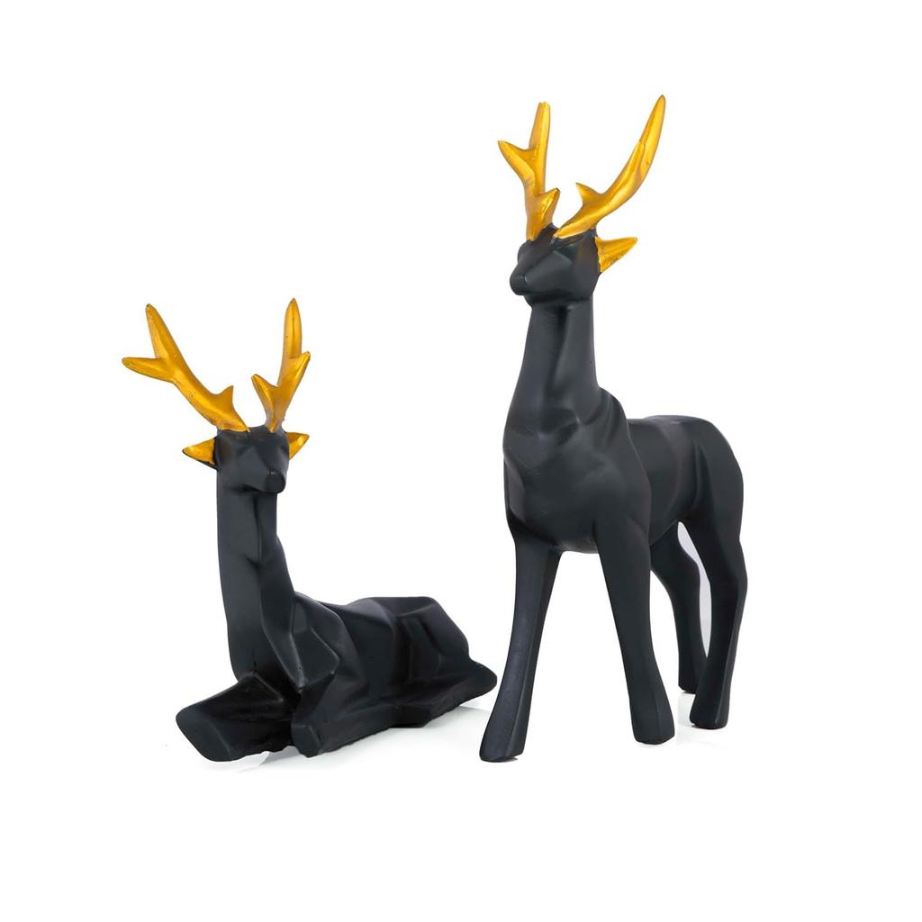 New Handcrafts Deer Family Set of 2 Showpiece for Home Decor Decorative Animal Statue Figurines for Home Decor Gift Decorative
