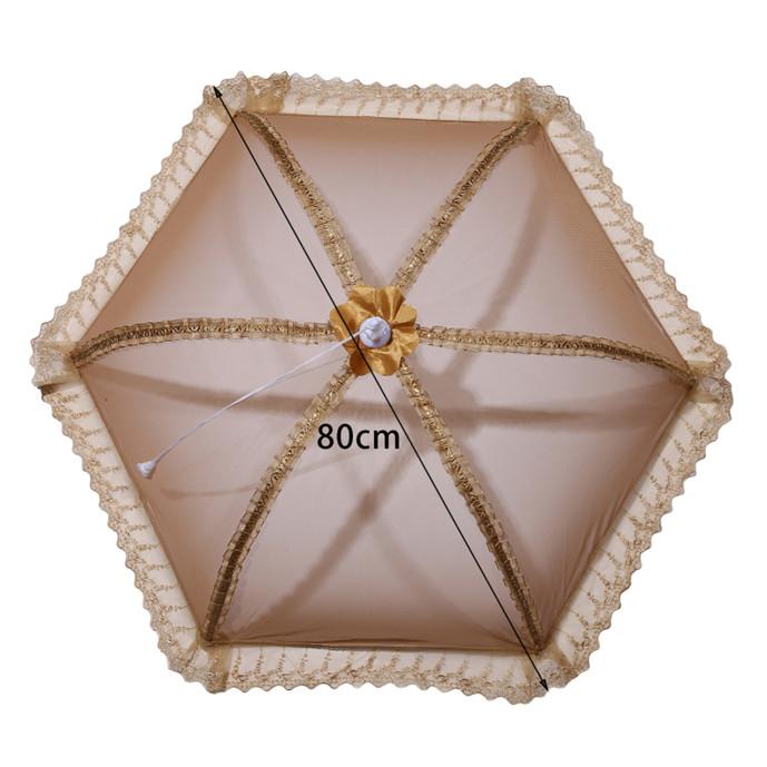 Portable Umbrella Style Food Covers Anti Fly Mosquito Meal Cover Lace Table Cover Gadgets Accessories