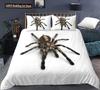 Постельное белье с принтом тарантула Кинг Фулл 3D принт Черный паук Комплект пододеяльника Тема насекомых Для мальчика Подростка Полиэстеровый комплект постельного белья