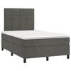 Maison Exclusive - Sommier à lattes de lit avec matelas LED gris foncé 120x190 cm