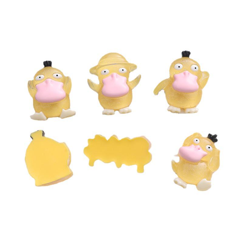 Прозрачные однотонные смоляные наклейки Psyduck: Аксессуары для украшения: Чехол для телефона, Заколка для волос, Кулон, Обувь, Одежда и Кружка.