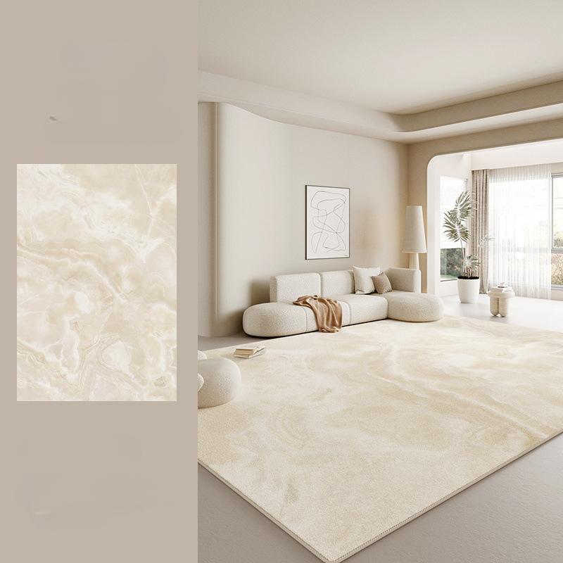 Cream Style Bedroom Decor Plush Carpet Large Area Carpets for Living Room Thick Anti-slip Lounge Floor Mat Fluffy Soft Study Rug