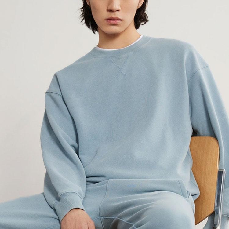 Li-Ning Однотонный спортивный свитер с длинным рукавом, толстовка унисекс, небесно-голубая AWDS065-7