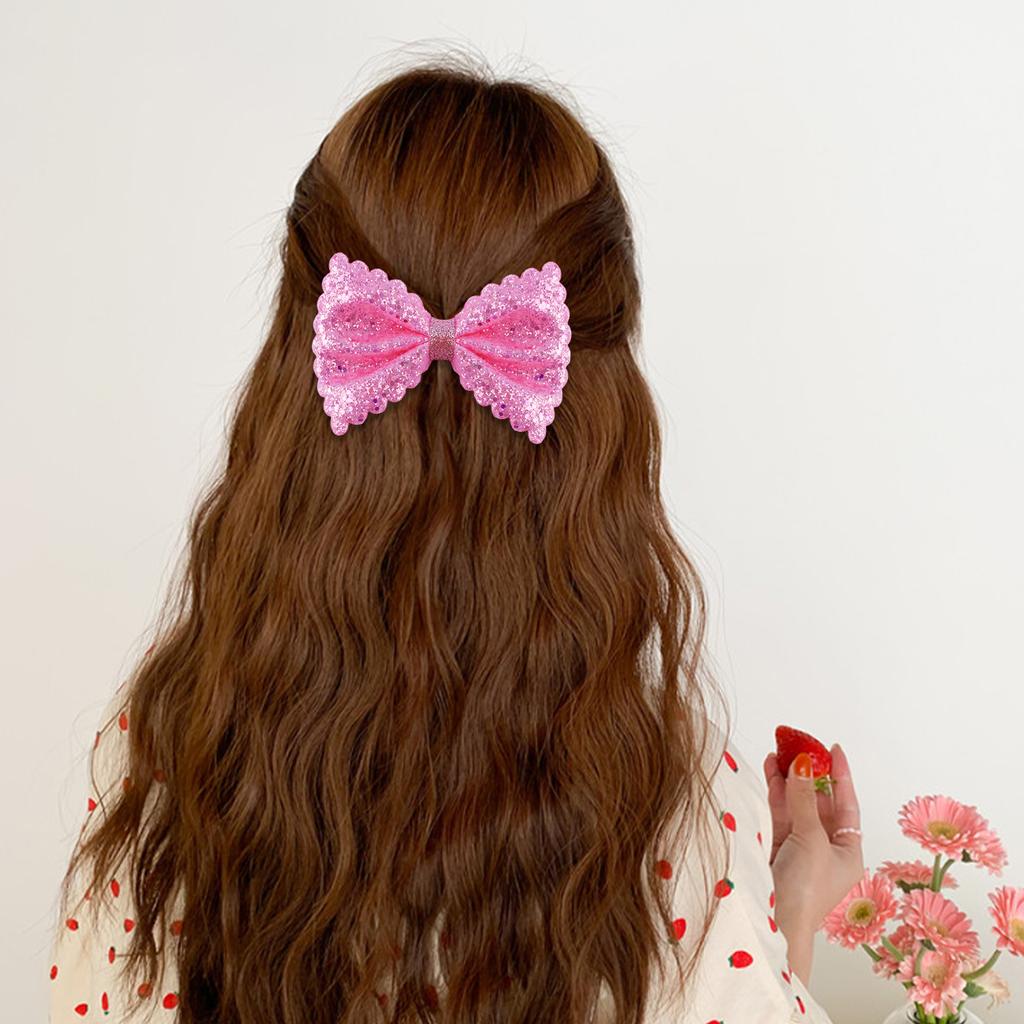 Блестящие бантики для волос с блестками, заколки для волос, разноцветные зажимы-аллигаторы, заколки для волос для женщин, девочек, подростков, малышей, аксессуары для волос
