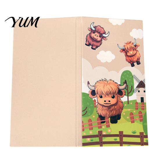 Sticky Notepads Set Highland Yak Shaped Set, Cute Cartoon Paper Memo Pads, Pastoral Style Writing Assorted Shapes And Sizes Index Tabs for Journaling