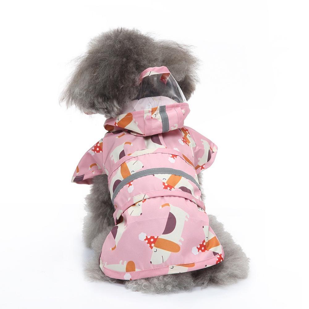 Waterproof Pet Dog Raincoat Jumpsuit Reflective Rain Coat Sunscreen Outdoor Clothes Jacket for Large Small Dog Puppy