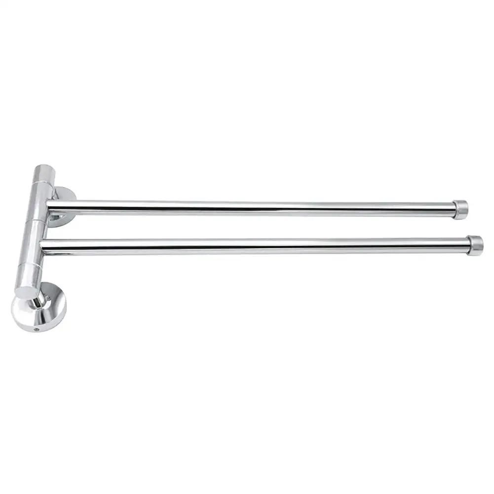 Stainless Steel Swivel 2/3/4 Towel Bar Towel Holder Bar Rail Hanger Rack Wall Mounted For Bathroom Kitchen Accessory