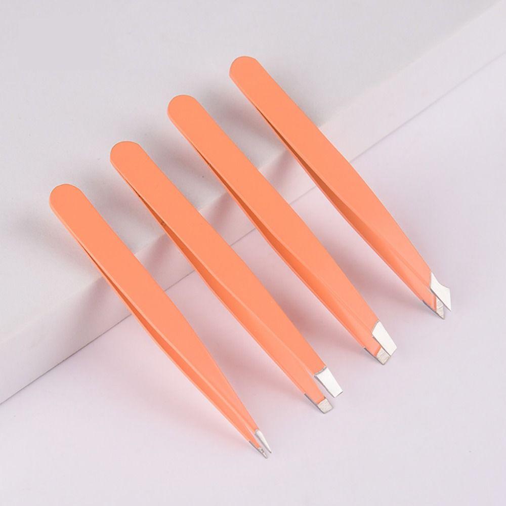 4 Piece Eyebrow Hair Pluckers Stick False Eyelashes Eyebrow Trimming Clip Beauty Tools Tweezers Set