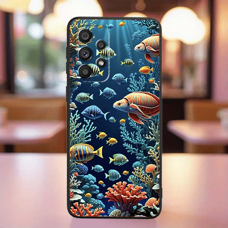 Мультяшная Аниме Черепаха Слон Для Samsung A41 A35 A34 A33 A32 A25 A24 A23 A21s A06 A05 A04 A03 Note 10 20 Ultra 5G Черный Чехол