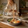 Wooden Potato Masher Wood Masher, Ergonomic Comfortable Grip Manual Beef Chopper Handheld for Avocado Tool, Non-Toxic Durable Utensil Cooking