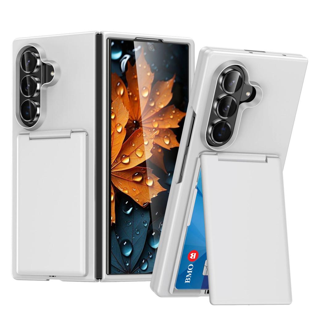 Применимо к чехлу для мобильного телефона Samsung ZFold1Ultra, кошельку для карт, подставке, fold1, прозрачная матовая, с держателем для карт, защитный чехол от падения