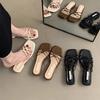 Женские тапочки женская летняя одежда новые босоножки на среднем каблуке французский темперамент нежный стиль феи с юбкой босоножки на толстом каблуке