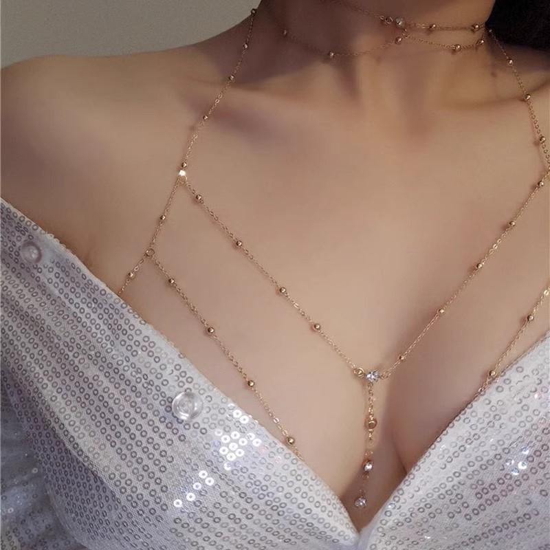 Сексуальные аксессуары для нижнего белья Сексуальная цепочка на грудь бикини бикини трехмерная цепочка на спину с открытой спиной аксессуары